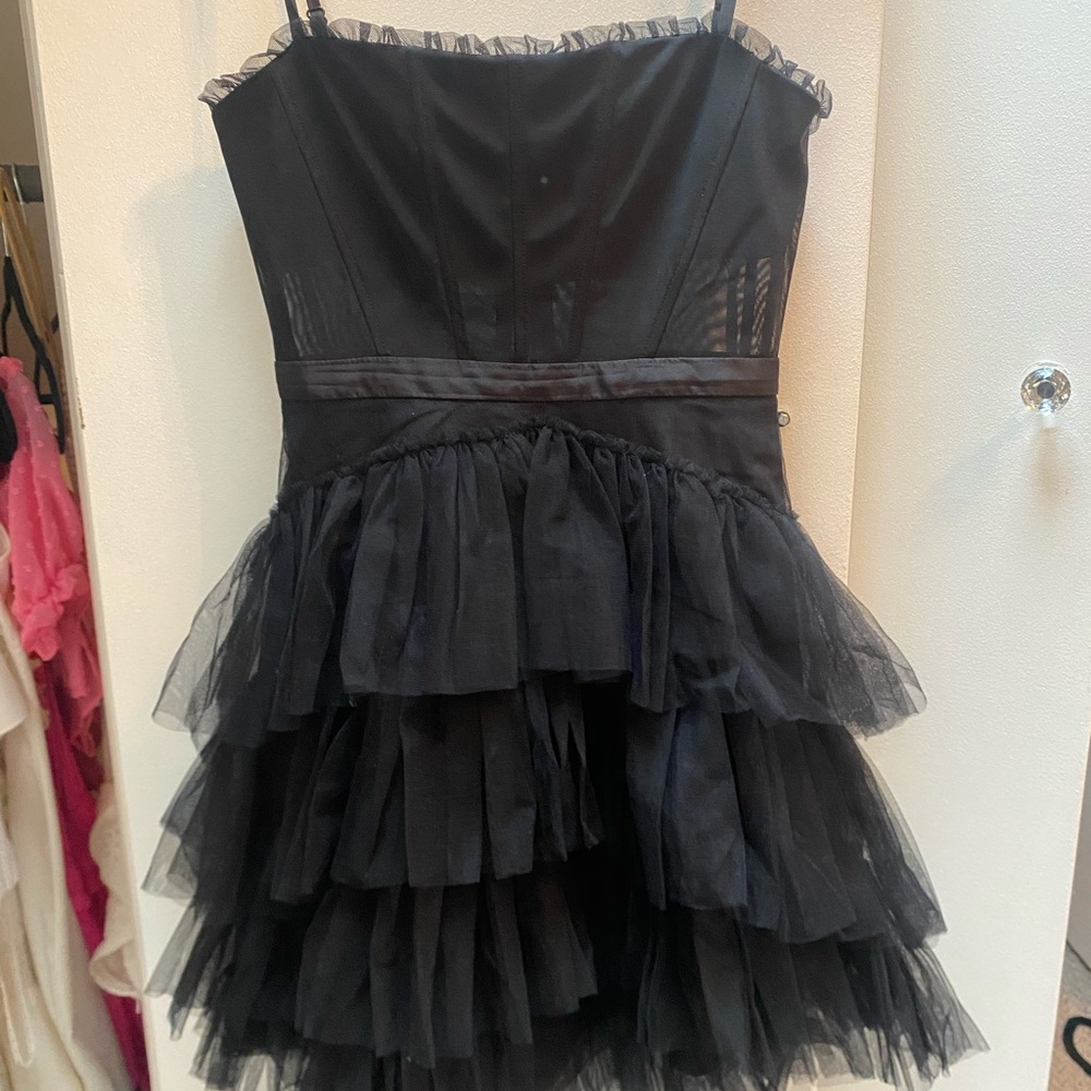 "KIARA" SHORT SPAGHETTI STRAP MESH CORSET DRESS